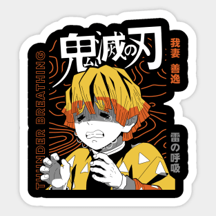 Demon Slayer - Scared Zenitsu Sticker